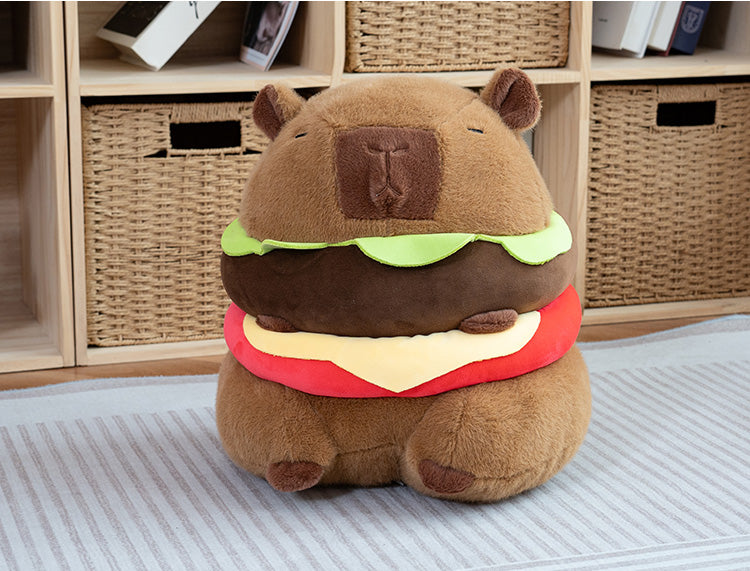 Cute Hamburg Capybara Plush Toy - Perfect Gift for Animal Lovers!